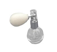 Luwecf Flacon Pulvérisateur Cheveux Sprayer Poudre Verre Léger Pompe Silicone Facilité D'Utilisation Convient pour Bureau Vacances, Blanc
