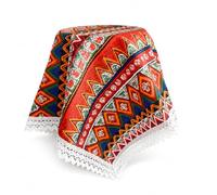 Luwecf Housse protection élégante pour appareils cuisine, micro-ons et friteuse à air, style , Rouge Bohème , 60*60cm
