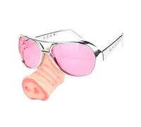 Luwecf Lunettes, Lunettes, Lunettes de Vue, Lunettes de Cosplay En Polypropylène pour Hommes et Femmes, pour Fêtes Costumées, Carnavals, Etc, ROSE