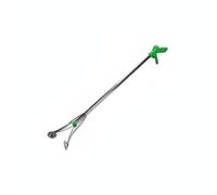 Luwecf Ramasse-déchets Bâton de Collecte Pince Ergonomique Outil de Ramassage en Acier Inoxydable Conception Légère Adapté pour Nettoyage Dans les Jardins, Vert, Tête Fer Tub Sq