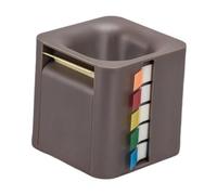 Luwecf Sticky Note Dispenser Porte-mémos Multifonction Organiseur Support Rouleaux Index Tabs Porte-clip En PP Compact Adapté pour Professeur Élève Bureau Ma, Brun