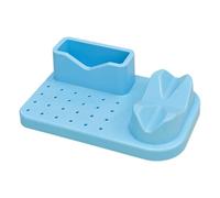 Luwecf Support de Rangement pour Forets à Ongles Présentoir Polissage Coffret à Embouts Organiseur D'Accessoires Pratique En Plastique Approprié Pou, Bleu