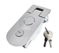 Luwecf Verrou à Compression Encastrable En Alliage de Zinc avec Clés pour Porte de et Remorque Adapté pour Armoire de Sécurité et Boîtier de Communi, Argent