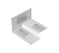 LUX ELEMENTS Bande d'étanchéité pour angle intérieur gauche pour élément mono-pente non-tissé spécial très mince, résistant à la déchirure, élastique et perméable à la vapeur, LDRYZ2105.R, blanc