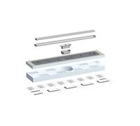 LUX ELEMENTS Caniveau de douche 90 x 20 mm avec écoulement en ligne 7 x 75 cm intégré, TUB-LINE RT 900/200 (750) LTUBE95001, gris