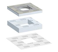 LUX ELEMENTS Elément d'écoulement de douche prêt à carreler, dimensions 30 x 30 cm, TUB MQ SET 300 LTUBE1111, gris