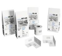 LUX ELEMENTS : Kit de montage intermédiaire pour douches, modèle TUB-KIT UNI GK, 3 sacs de 5 kg