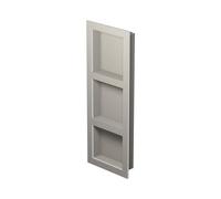 LUX ELEMENTS Niche prêt à carreler 107x40,6cm I Niche de douche préfabriquée en mousse dure avec 2 étagères I Solution de rangement peu encombrante