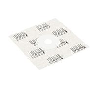 LUX ELEMENTS platine d'étanchéité avec zone dilatable, Platine d'étanchéité pour différents diamètre de tuyaux, DRY-DBDZM 150 LDRYZ2216, blanc, 150/180/60/20 mm