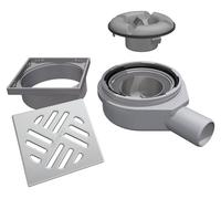 LUX ELEMENTS : Récipient de vidange horizontal TUB-BAW-S I. Récipient de vidange avec grille, dimensions 13 x 13 cm