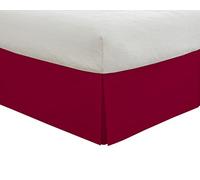 Lux Hotel Cache-sommier plissé Classique de 35,6 cm de Long, pour lit Simple XL, Rouge