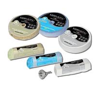 Lux Metal - Kit 3 Disques de Polissage de 100 mm et 3 Pâtes Abrasives de 250 gr - Parfaits pour polir des métaux tels que l'aluminium, le fer, l'acier inoxydable, le laiton, le cuivre, l'or, le marbre