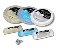 Lux Metal - Kit 3 Disques de Polissage de 150 mm et 3 Pâtes Abrasives de 250 gr - Parfaits pour polir des métaux tels que l'aluminium, le fer, l'acier inoxydable, le laiton, le cuivre, l'or, le marbre