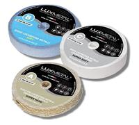 Lux Metal - Kit de Polissage 3 Disques 100 mm (Soft/Super Soft/Super Hard) - Idéal pour polir l'aluminium, l'acier inoxydable, le plexiglas, le laiton, et le fer - À utiliser avec pâte abrasive.