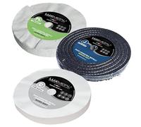 Lux Metal - Kit de Polissage 3 Disques 200 mm (Medium/Super/Ultra Soft) - Idéal pour polir l'aluminium, l'acier inoxydable, le plexiglas, le laiton, et le fer - À utiliser avec pâte abrasive.