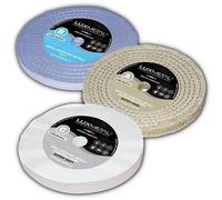 Lux Metal - Kit de Polissage 3 Disques 200 mm (Soft/Super Soft/Super Hard) - Idéal pour polir l'aluminium, l'acier inoxydable, le plexiglas, le laiton, et le fer - À utiliser avec pâte abrasive.