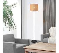 lux.pro Lampadaire Design pour Salon Chambre Bureau Lampe sur Pied Stylé Luminaire Intemporel Métal Plastique 154 x 30 cm Noir Beige