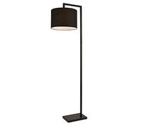 lux.pro Lampadaire Lampe à Pied avec Abat-Jour Métal et Tissu Noir 161 cm