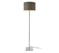 lux.pro Lampadaire Lampe à Pied Cadre en Métal Abat-Jour en Tissu 1 x E27 Gris 151 cm