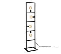 lux.pro Lampadaire Lampe à Pied Métal Noir 4 x E27 142,5 x 31 x 31 cm