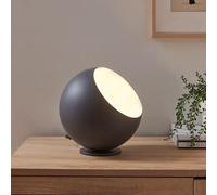 lux.pro Lampe de Table avec Douille E27 et Abat-Jour Sphérique Décoratif Lampe de Chevet Stylée avec Câble Long Design Exceptionnel pour Salon Chambre Bureau Métal 20 x 20 cm Gris