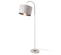 lux.pro Lampe sur Pied Design Lampadaire Moderne Stylé Abat-Jour Inclinable Métal Textile E27 Hauteur 173 cm Blanc