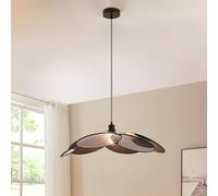 lux.pro Suspension à Motif Floral Luminaire Moderne Stylé Plafonnier Éclairage Suspendu E27 60W Assemblage Simple Stable Élégant Salon Chambre Bureau Métal Tissu Hauteur Totale 150 cm Noir