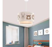 Suspension Lurgan pour enfant motif d'animaux blanc