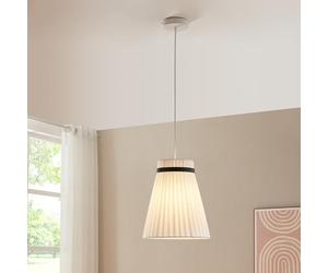 lux.pro Suspension Luminaire Moderne Stylé Plafonnier Éclairage Suspendu E27 60W Assemblage Simple Stable Élégant Salon Chambre Bureau Métal Hauteur Totale 162 cm Blanc avec Anneau Noir