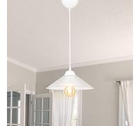 lux.pro Suspension Moderne Luminaire Intérieur en Plastique ABS E27 Hauteur 48 cm Blanc Transparent