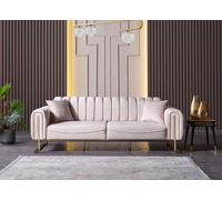 Luxe Beige Canapé 2 places Coussin Canapé Textile Garniture 2 places