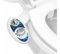 Luxe Bidet Neo 185 - Self double Brosse de nettoyage - Eau Douce non électrique mécanique Bidet WC Attachment (Bleu et blanc)