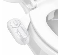 LUXE Bidet NEO 320 Plus - Siège de toilette mécanique à eau chaude avec charnières innovantes EZ-Lift, deux buses et mode autonettoyant à 360° (blanc)