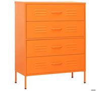 Luxe&Mode Commode Orange 80x35x101,5 cm Acier, 2 ans garantie LV8886