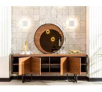 Luxe Sideboard Miroir Console en bois Groupe de tiroirs Commodes Consoles