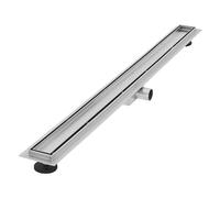LuxeBath Caniveau de Douche 100cm 2en1 à Carreler, Argent, Acier Inoxydable, avec Appareil Désodorisant et Filtre à Cheveaux Amovible, Pieds Réglable en Hauteur, Siphon Double Face, Écoulement de Sol