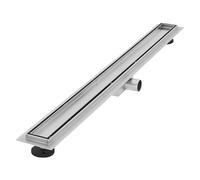 LuxeBath Caniveau de Douche 90 cm 2en1 à Carreler, Argent, Acier Inoxydable, avec Appareil Désodorisant et Filtre à Cheveaux Amovible, Pieds Réglable en Hauteur, Siphon Double Face, Écoulement de Sol