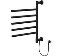LuxeBath Chauffe-Serviette Électrique, 75W 45-60°C 450x622 mm, Rotation 180° Support Schwarz