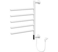 LuxeBath Chauffe-Serviette Électrique, 75W 45-60°C 450x622 mm, Rotation 180° Support Weiß