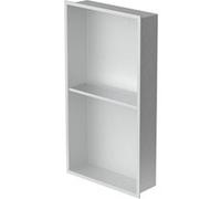 LuxeBath Niche de Douche Encastrée Murale Double, 30x60x10 cm, en Acier Inoxydable, Argent G