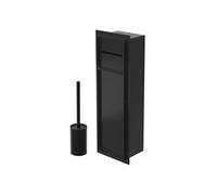 LuxeBath Niche Module Encastré, avec Couvercle 60 x 20 x 14 cm, en Acier Noir Mat, Espace