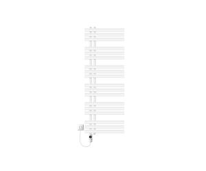 LuxeBath Radiateur de salle de bains en acier design Iron EM 500x1400 mm sèche-serviettes blanc avec Élément chaufant 1200W