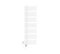 LuxeBath Radiateur de salle de bains en acier design Iron EM 500x1600 mm sèche-serviettes blanc avec Élément chaufant 1200W