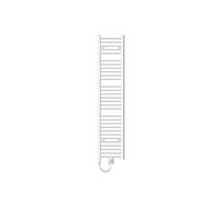 LuxeBath Radiateur Électrique de Salle de Bain Sahara 300x1800 mm Blanc Raccord Latéral Droit Elément Chauffant 900W + Thermostat Affichage Digital Sèche-serviettes Minuterie et Kit de Fixation Inclus