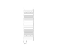 LuxeBath Radiateur Électrique de Salle de Bain Sahara 600x1800 mm Blanc Raccord Latéral Droit Elément Chauffant 1200W +Thermostat Affichage Digital Sèche-serviettes Minuterie et Kit de Fixation Inclus