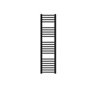 LuxeBath Radiateur Électrique Noir Mat Droite 300x1400mm + Résistance 1200W et Thermostat Commande Tactile avec Thermoplongeur