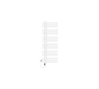 LuxeBath Radiateur de salle de bains en acier design Iron EM 500x1400 mm sèche-serviettes blanc avec Élément chaufant 1200W