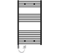 Radiateur Electrique Sahara 750x1200mm Anthracite, Sèche-Serviettes en Panneau, Raccordement Latéral, Droit, Barre Chauffante Thermostat 1200W et