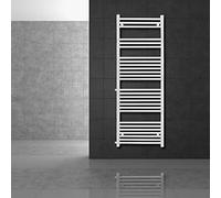 LuxeBath Radiateur Sèche-Serviettes de Remplacement 500x1600 mm Blanc, Raccordement Latéral Entraxe 650 mm Modèle Droit avec Kit de Vanne Thermostatique, Chauffage Mural de Rénovation Salle de Bain