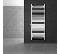 LuxeBath Radiateur Sèche-Serviettes de Remplacement 600x1600 mm Blanc, Raccordement Latéral Entraxe 650 mm Modèle Droit avec Kit de Vanne Thermostatique, Chauffage Mural de Rénovation Salle de Bain